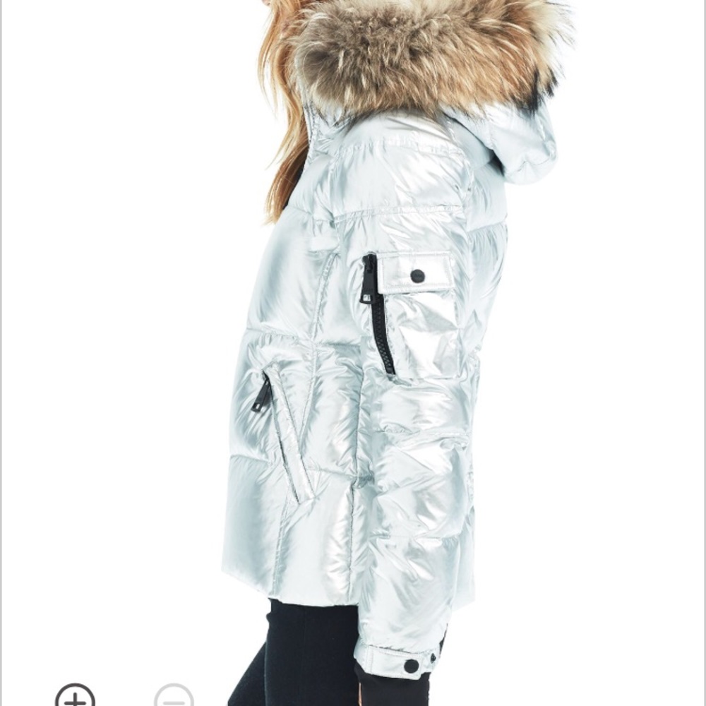 SAM. Blake silver foil puffer coat - Picture 4 of 6